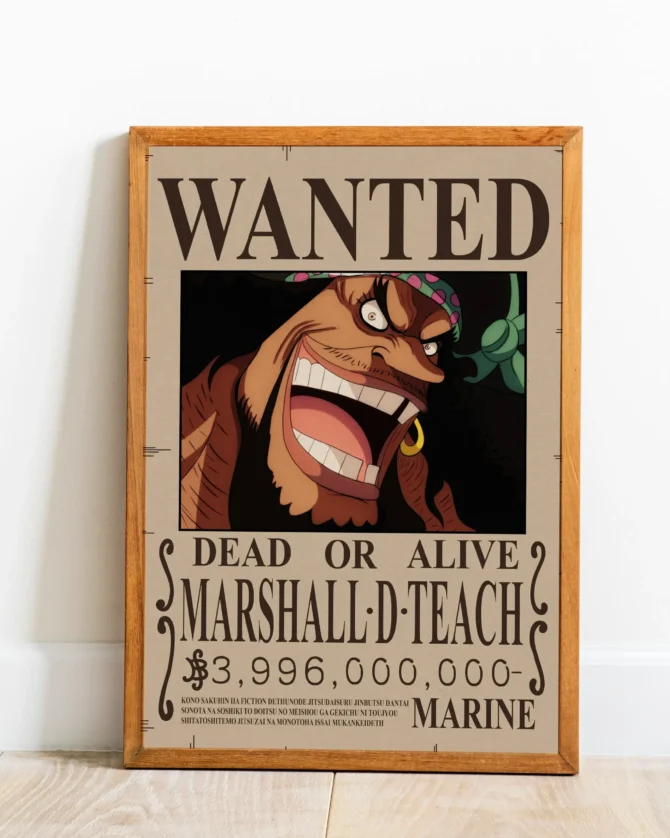 BlackBeard Wanted Poster (Brown Paper)