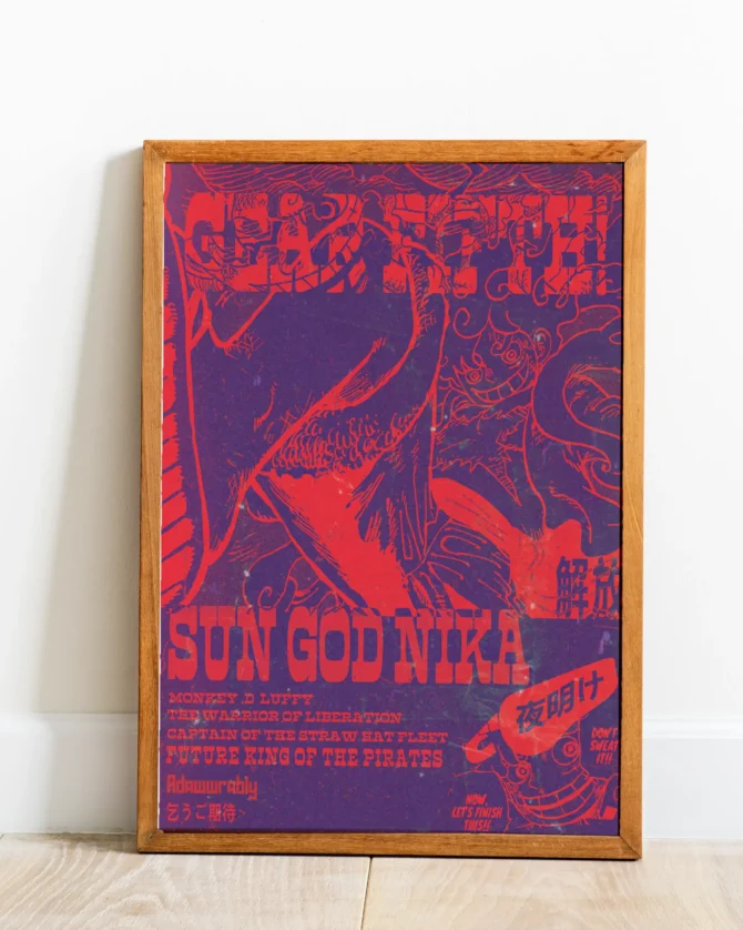 Sun God Nika Duotone Poster