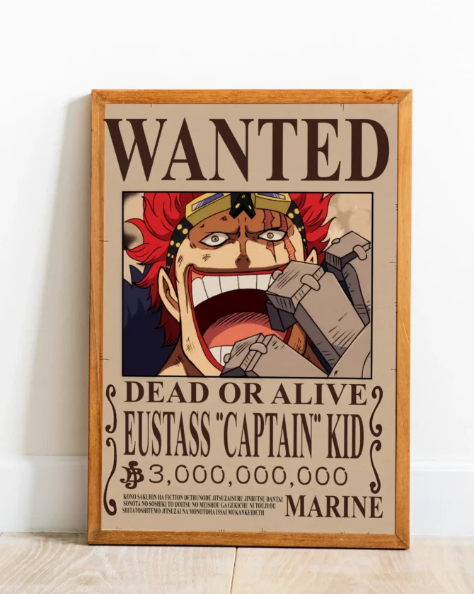 Eustass Kid Wanted Poster (Brown Paper)