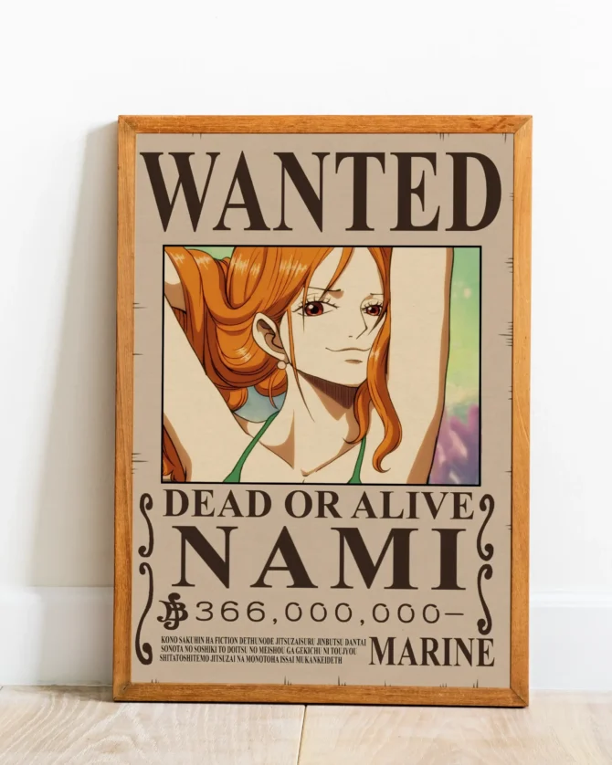 Nami Wanted Poster (Brown Paper)