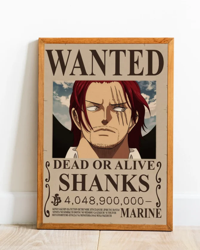 Shanks Wanted Poster (Brown Paper)