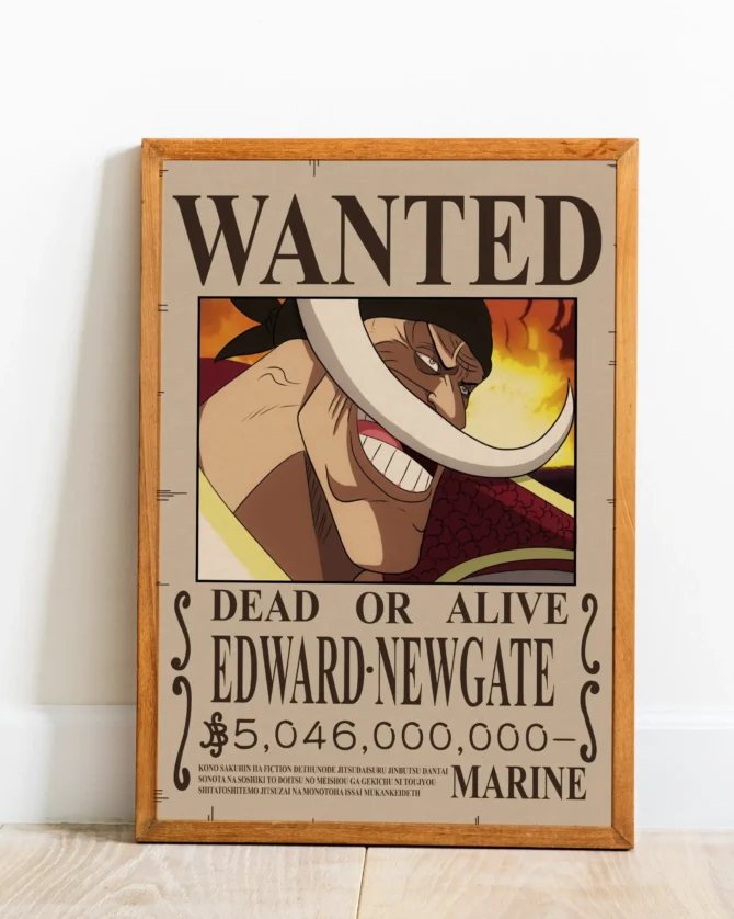 WhiteBeard Wanted Poster (Brown Paper)